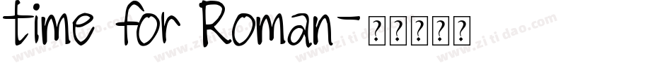 time for Roman字体转换